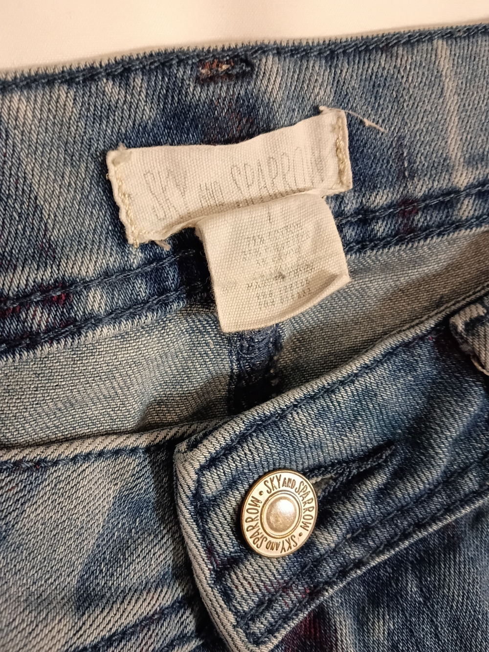 Sky & Sparrow Juniors Size 7 Striped Skinny Crop Jeans Girls School Fall Clothes - Picture 6 of 7